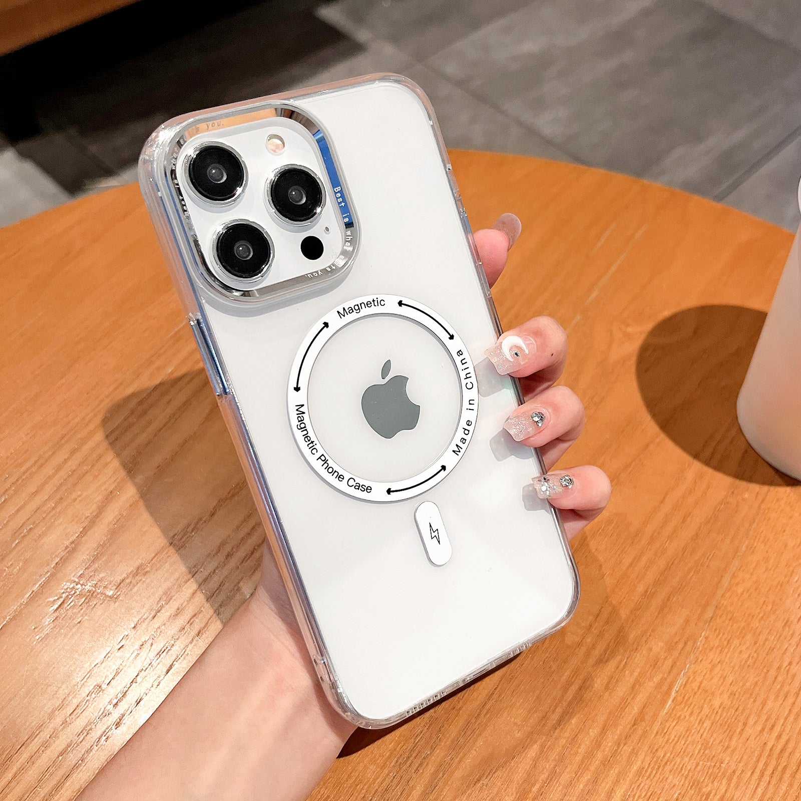 Magnetic Phone Case for iPhone 14 Pro Max Metal Lens Frame PC TPU Cover Compatible with MagSafe Magnetic Phone Case for iPhone 14 Pro Max Metal Lens Frame PC TPU Cover Compatible with MagSafe